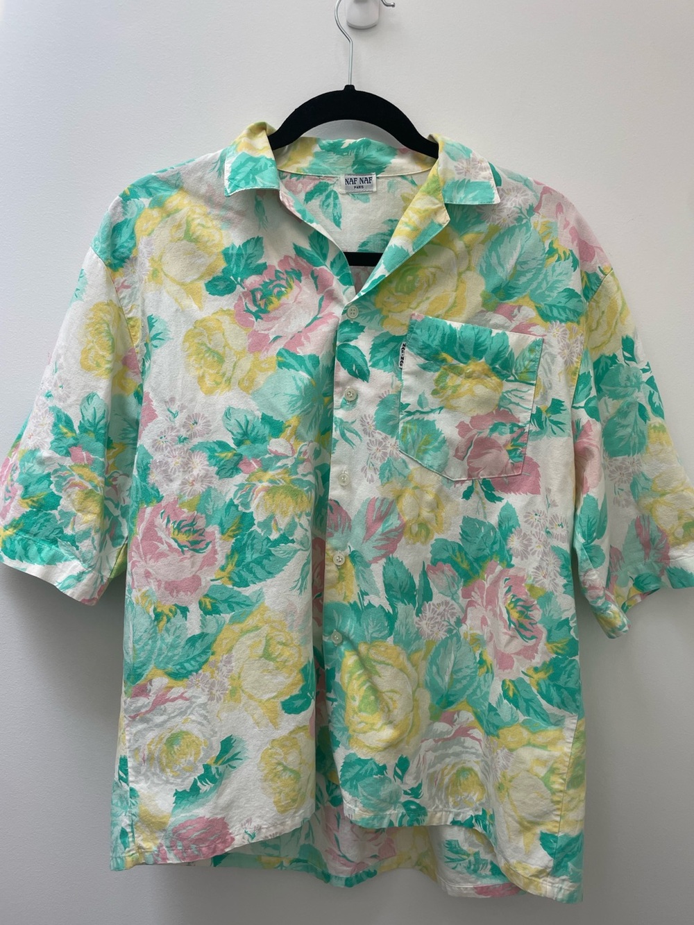 Naf Naf Vintage 80s/90s Floral Button Down Men's Medium
